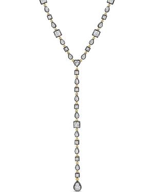SHYMI Rhodium Multi Shape Lariat - Metallic