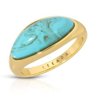 Leeada Jewelry Etienne Dome Ring - Blue