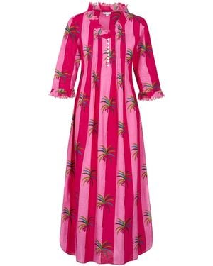 At Last Cotton Annabel Maxi Dress - Pink
