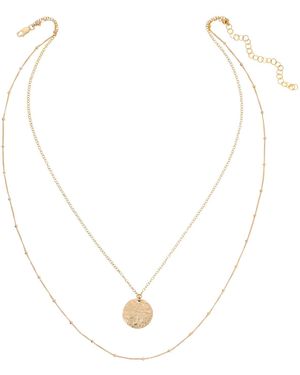 Heather Hawkins Jewelry Draped Hand Hammered Coin Necklace - Metallic