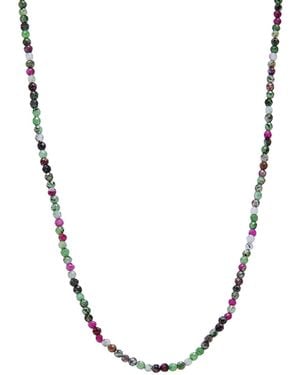 Spero London Fine Tourmaline Sterling Necklace - Metallic