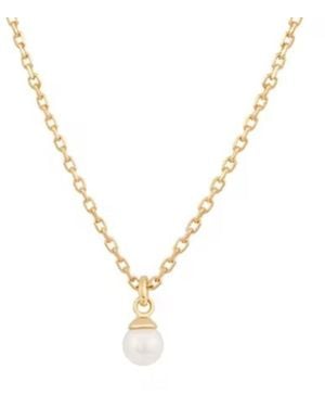 Nazzar Mini Pearl Pendant Necklace - Metallic