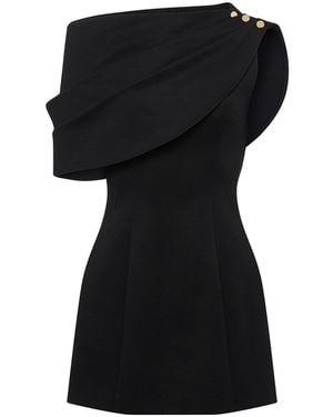 Zetaye Cassidy Cape Mini Dress - Black