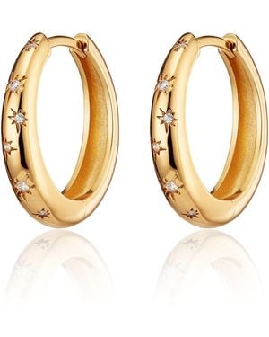 Scream Pretty Celestial Star Hoop Earrings - Metallic