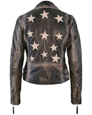 Mauritius Star Lambskin Leather Jacket Christy Vintage - Black