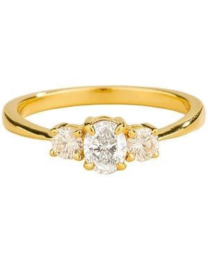 Juvetti Boble Ring Set With Diamonds - Metallic