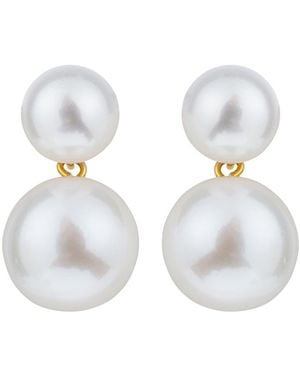 Ora Pearls Duet Pearl Stud X Large - White