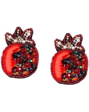 Simitri Anar Earrings - Red