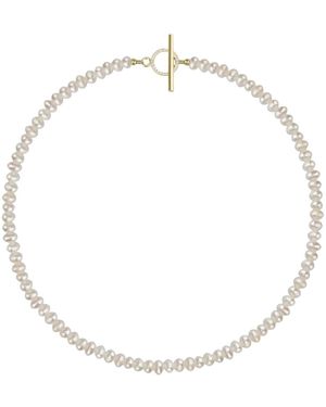 Minimalisa Concept Srl Pearl Bead Necklace - Metallic