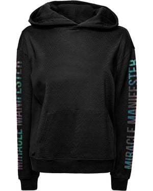 Miracles Manifester Money Tree Reflective Design Hoodie - Black