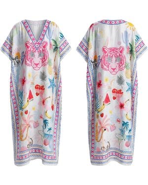 LOVEIST STORE Nancy Satin Kaftan - White