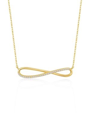 Genevive Jewelry Sylvie Infinity Golden Necklace - Metallic