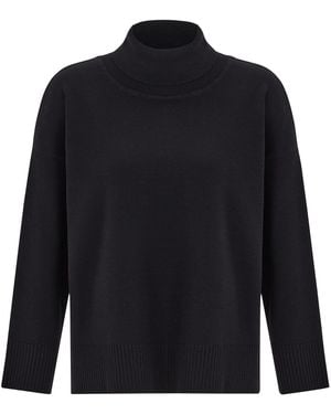 Peraluna Wide Roll Neck Knitwear Pullover - Blue