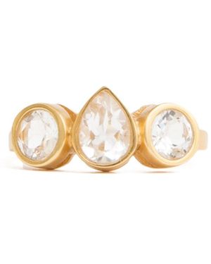 Christina Greene Lizzy Crystal Ring - Metallic
