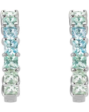 Arte Madrid Sundaze Eternity Hoop Earrings - Blue