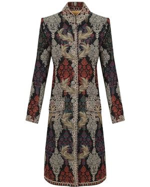 Beatrice von Tresckow Danube Tripoli Embroidered Wool Coat - Black