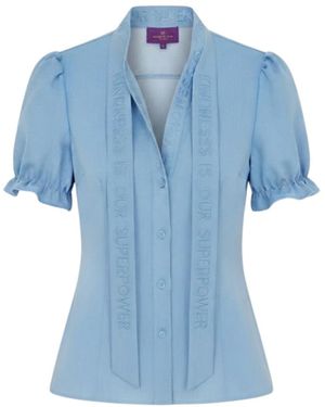 House of Kind The Goddess Blouse – Chambray - Blue