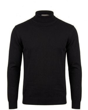 Ron Tomson Roll Neck Knit Jumper - Black