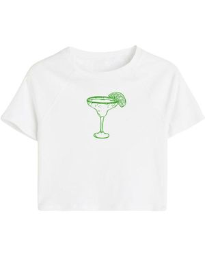 Aura & Co Marg Baby Tee - White