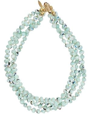Farra Multi Layers Shell Necklace - Green