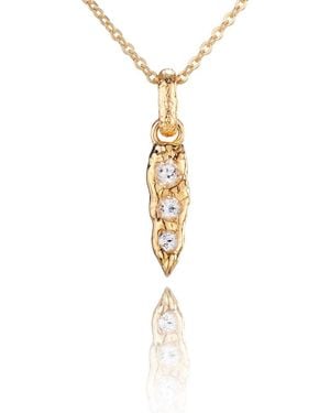 Aaria London Iris Molten Spike Necklace - Metallic