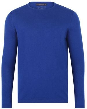 Paul James Knitwear Heavyweight Merino Activewear Training Kratos Top - Blue