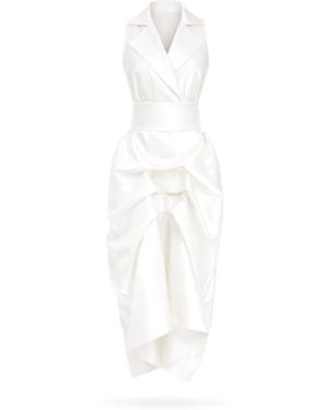 Lumina Eligma The Tuxedo Dress - White