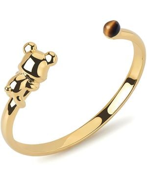 Freqnc Atelier Cuddly Bear Bangle – Tiger's Eye - Metallic
