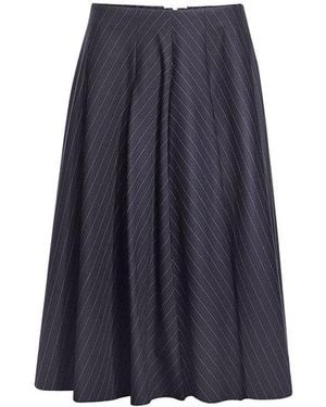 Maison sél A Line Lady Skirt With Pockets - Blue
