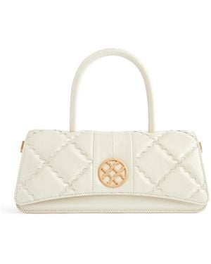 Orange Cube Mosaic Treasure Crossbody Bag - White