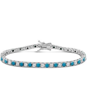 SHYMI Alternating Colour Tennis Bracelet - Blue