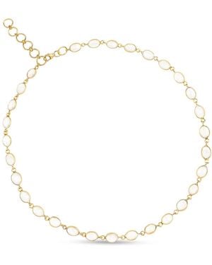 Amadeus Luna Moonstone Gemstone Necklace - Metallic