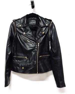 COOL Creative Leather Convertible Moto Jacket - Black