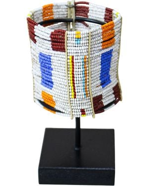 Botanical Boys Beaded Maasai Cuff Bracelet - Blue
