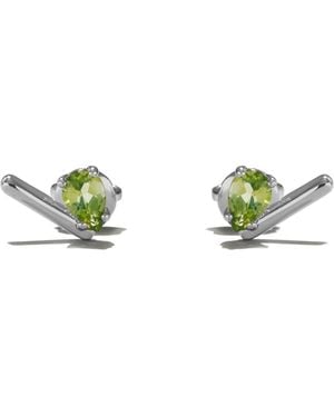 Onia Peridot Bar Studs - Green