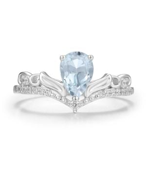 Azura Jewelry New York Ring Of Water Vermeil - Blue