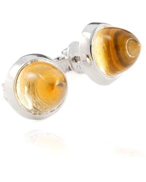 The Jewellery Store London Istanbul Spice Citrine Studs - Metallic