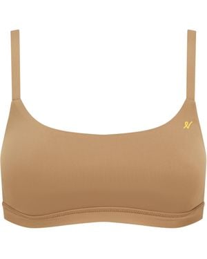 Nudea Neutrals Stretch Scoop Neck Bralette - Natural