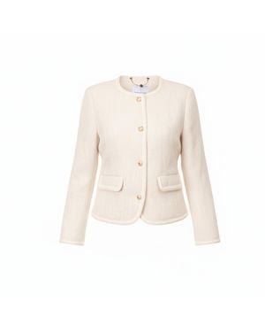Franchetti Bond Neutrals Milana Off Weave Jacket - Natural
