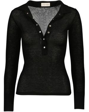 Marianne by Marie Jordane Britney Polo Neck Jumper - Black