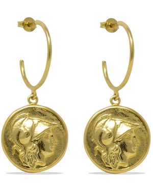 Vintouch Italy Athena Hoop Earrings - Metallic