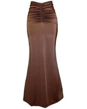 Hymnia Medea Long Skirt - Brown