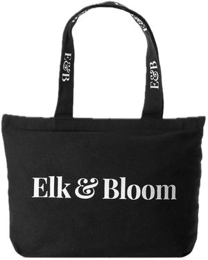 Elk & Bloom Large Chunky Everyday Neutral Tote Bag - Black