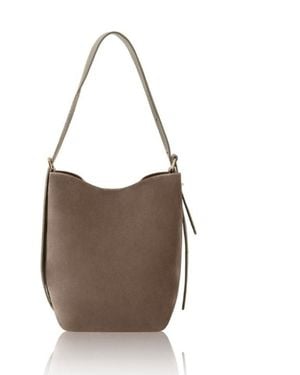Betsy & Floss Neutrals Melfi Suede Bucket Tote Bag - Brown