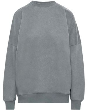 Earth Body Pemi Oversized Fleece Shear-Body Pullover With Pockets - Grey