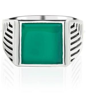 Charlotte's Web Jewellery Engraved Signet Ring - Green