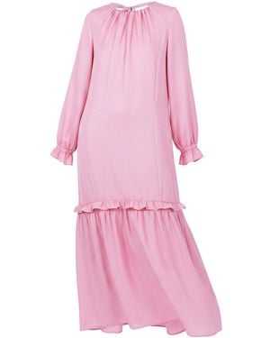 VAAI Open Back Maxi Dress Textured - Pink