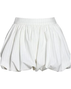Miss Circle New York Sylvie Pinstripe Bubble Shorts - White