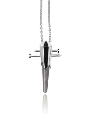 Kasun Stake Cross Pendant - Metallic