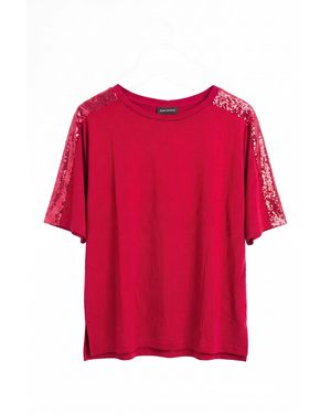 James Lakeland Paillettes Blouse - Red